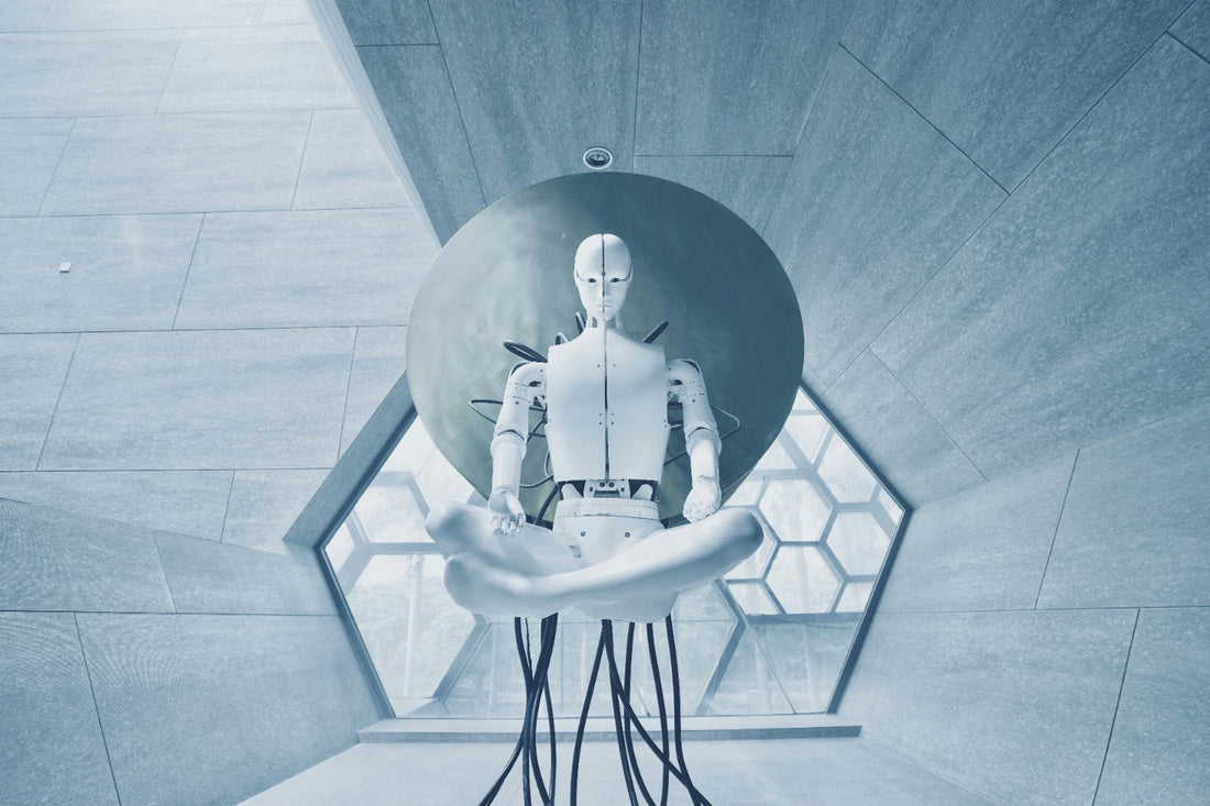 AI Sales Agents fit into the sales process in a modern white room