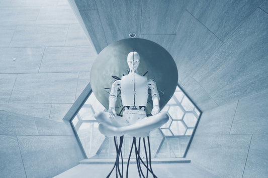 AI Sales Agents fit into the sales process in a modern white room